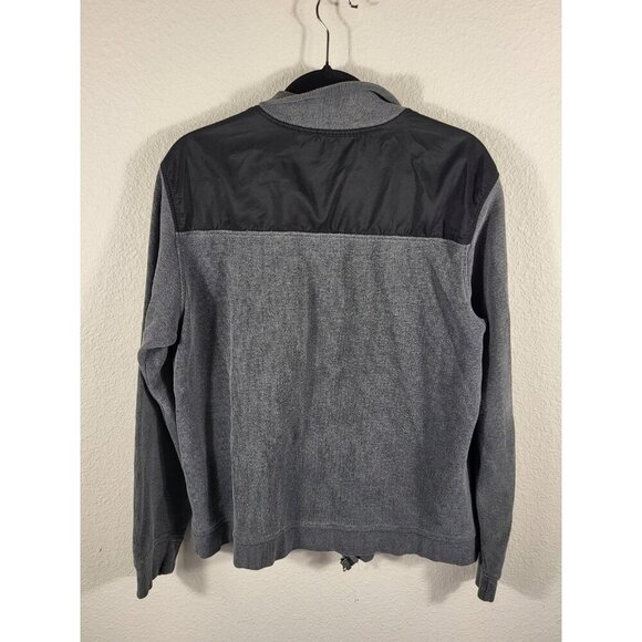 Tasso Elba Mens Sweater Jacket XL Gray Full Zip Long Sleeve Cotton Mock Neck - Picture 6 of 9